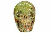 Carved, Unakite Skull - South Africa #108771-2